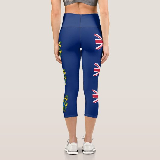 Leggings Capri Drapeau des îles Pitcairn (Verso)