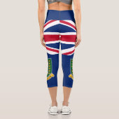 Leggings Capri Drapeau des îles Vierges britanniques (Verso)