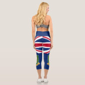 Leggings Capri Drapeau des îles Vierges britanniques (Verso)