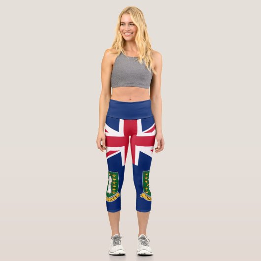 Leggings Capri Drapeau des îles Vierges britanniques (Recto)