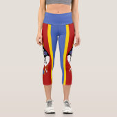Leggings Capri Drapeau d'Eswatini (Recto)