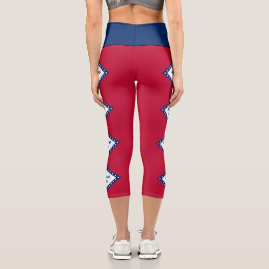 Leggings Capri Drapeau d'État de l'Arkansas (Verso)