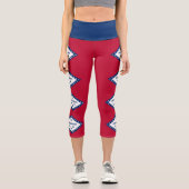 Leggings Capri Drapeau d'État de l'Arkansas (Recto)