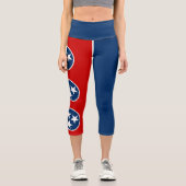 Leggings Capri Drapeau d'état du Tennessee (Recto)