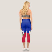 Leggings Capri Drapeau d'Haïti (Verso)