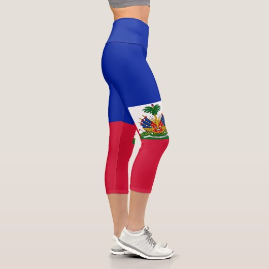 Leggings Capri Drapeau d'Haïti (Droite)