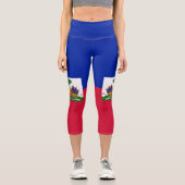 Leggings Capri Drapeau d'Haïti (Recto)