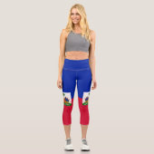 Leggings Capri Drapeau d'Haïti (Recto)