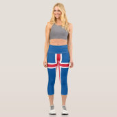 Leggings Capri Drapeau d'Islande (Recto)