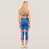 Leggings Capri Drapeau d'Islande (Verso)