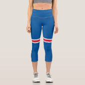 Leggings Capri Drapeau d'Islande (Recto)
