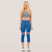 Leggings Capri Drapeau d'Islande (Recto)