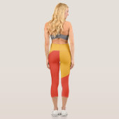 Leggings Capri Drapeau du Bhoutan patriotique (Verso)