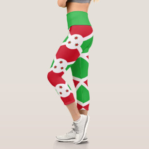 Leggings Capri Drapeau du Burundi patriotique