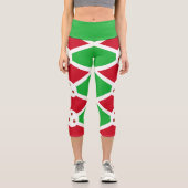 Leggings Capri Drapeau du Burundi patriotique (Recto)