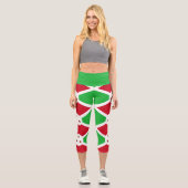 Leggings Capri Drapeau du Burundi patriotique (Recto)