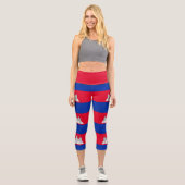 Leggings Capri Drapeau du Cambodge patriotique (Recto)