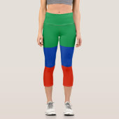 Leggings Capri Drapeau du Daghestan (Recto)
