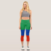 Leggings Capri Drapeau du Daghestan (Recto)