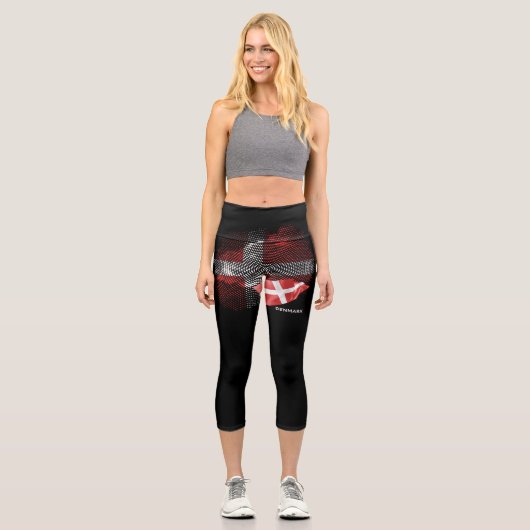 Leggings Capri Drapeau du Danemark (Recto)