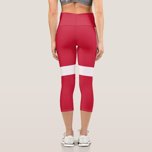 Leggings Capri Drapeau du Danemark (Verso)