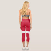 Leggings Capri Drapeau du Danemark (Verso)