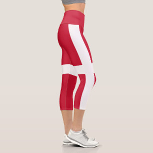 Leggings Capri Drapeau du Danemark