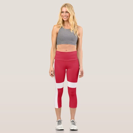 Leggings Capri Drapeau du Danemark (Recto)