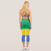 Leggings Capri Drapeau du Gabon (Verso)