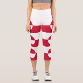 Leggings Capri Drapeau du Groenland (Recto)