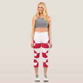 Leggings Capri Drapeau du Groenland (Recto)