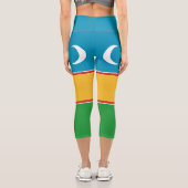 Leggings Capri Drapeau du Karakalpakstan (Verso)