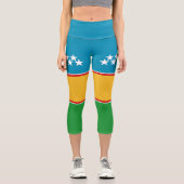 Leggings Capri Drapeau du Karakalpakstan (Recto)
