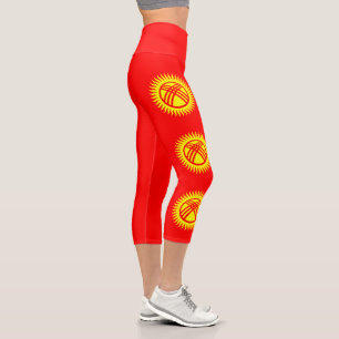 Leggings Capri Drapeau du Kirghizistan
