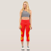 Leggings Capri Drapeau du Kirghizistan (Recto)