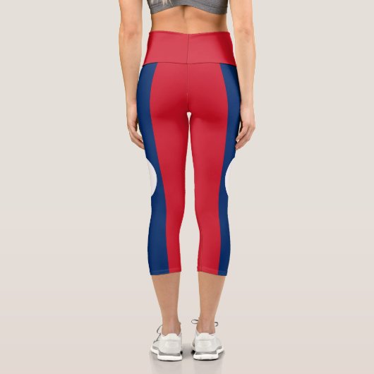 Leggings Capri Drapeau du Laos (Verso)