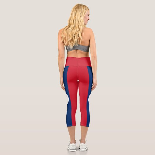 Leggings Capri Drapeau du Laos (Verso)