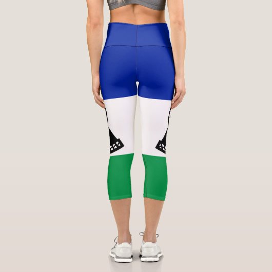 Leggings Capri Drapeau du Lesotho (Verso)