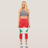 Leggings Capri Drapeau du Liban (Recto)