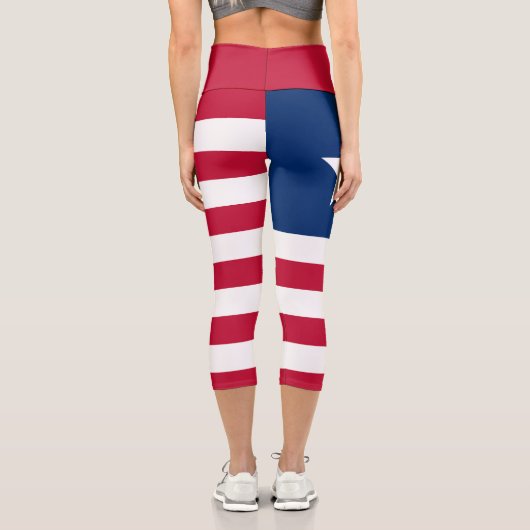 Leggings Capri Drapeau du Libéria (Verso)