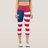 Leggings Capri Drapeau du Libéria (Recto)