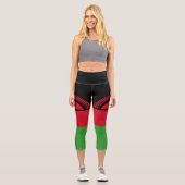 Leggings Capri Drapeau du Malawi (Recto)