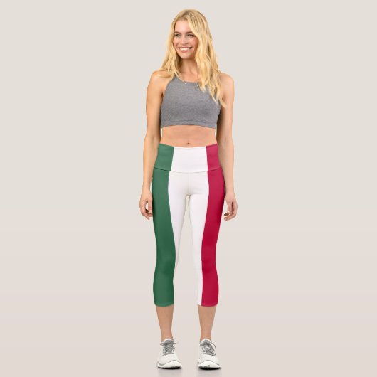 Leggings Capri Drapeau du Mexique (Recto)
