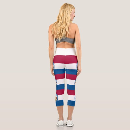 Leggings Capri Drapeau du Missouri (Verso)