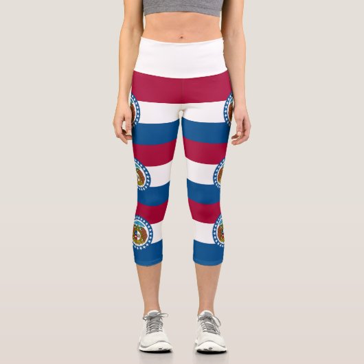 Leggings Capri Drapeau du Missouri (Recto)