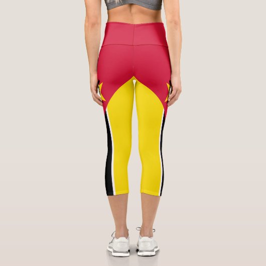 Leggings Capri Drapeau du Mozambique (Verso)
