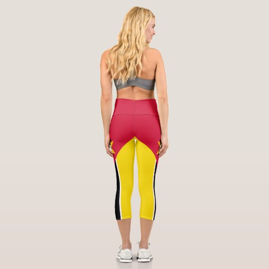 Leggings Capri Drapeau du Mozambique (Verso)