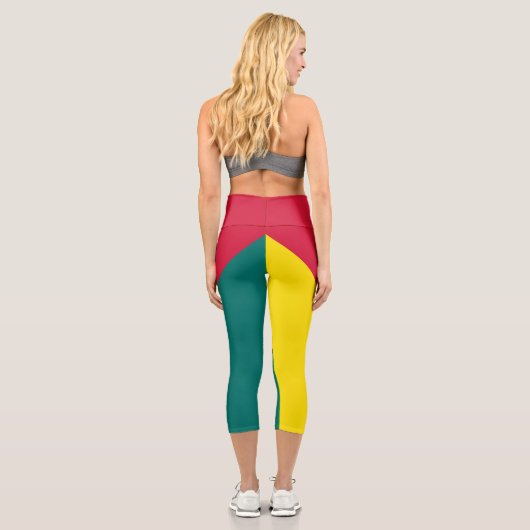 Leggings Capri Drapeau du Mozambique (Verso)
