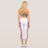 Leggings Capri Drapeau du Népal (Verso)