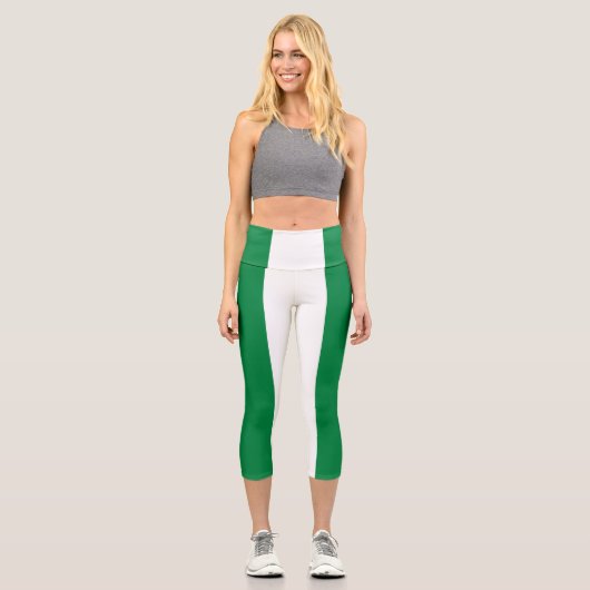 Leggings Capri Drapeau du Nigeria (Recto)